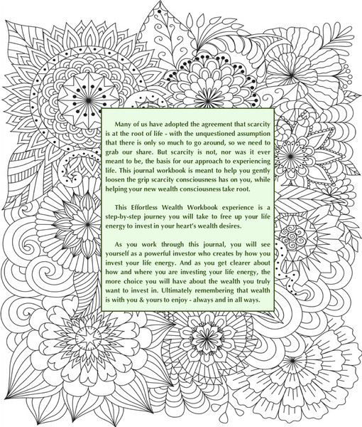 Effortless Wealth Workbook: A Journal & Coloring Book Experience For Developing Your Wealth Consciousness